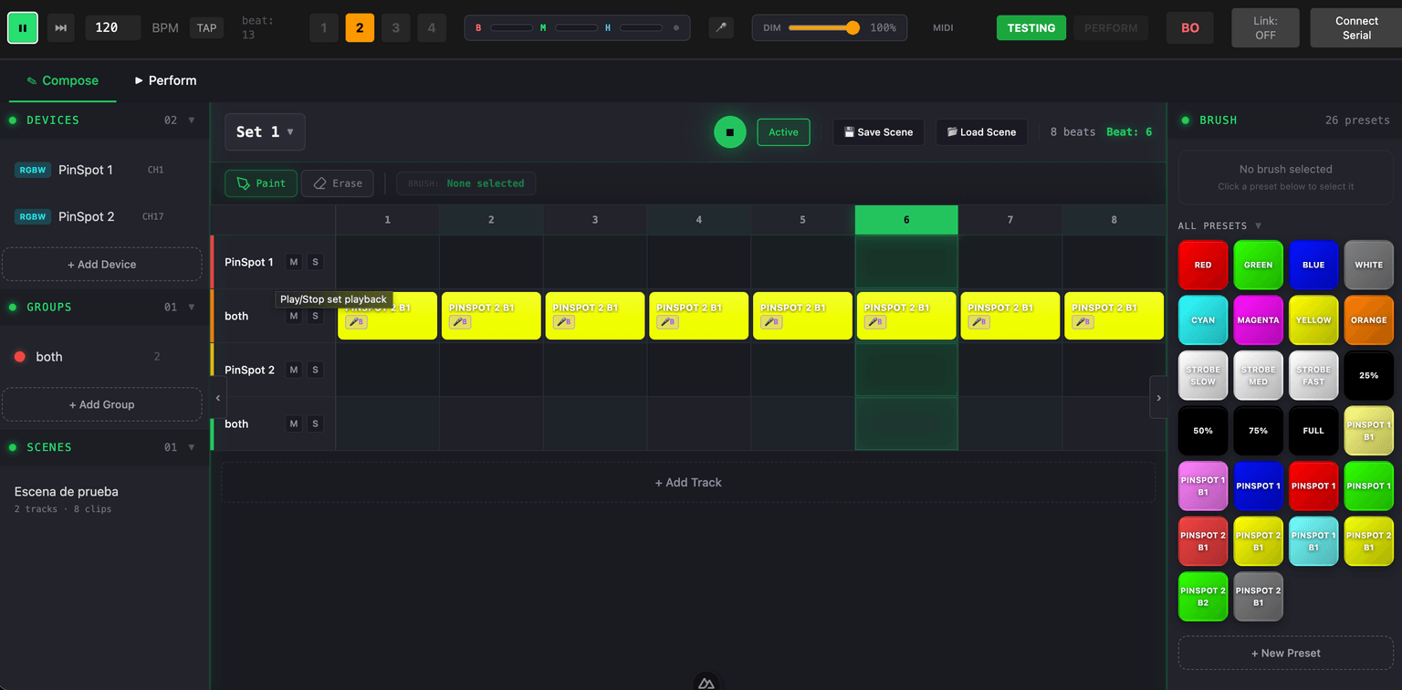 Scene composition UI